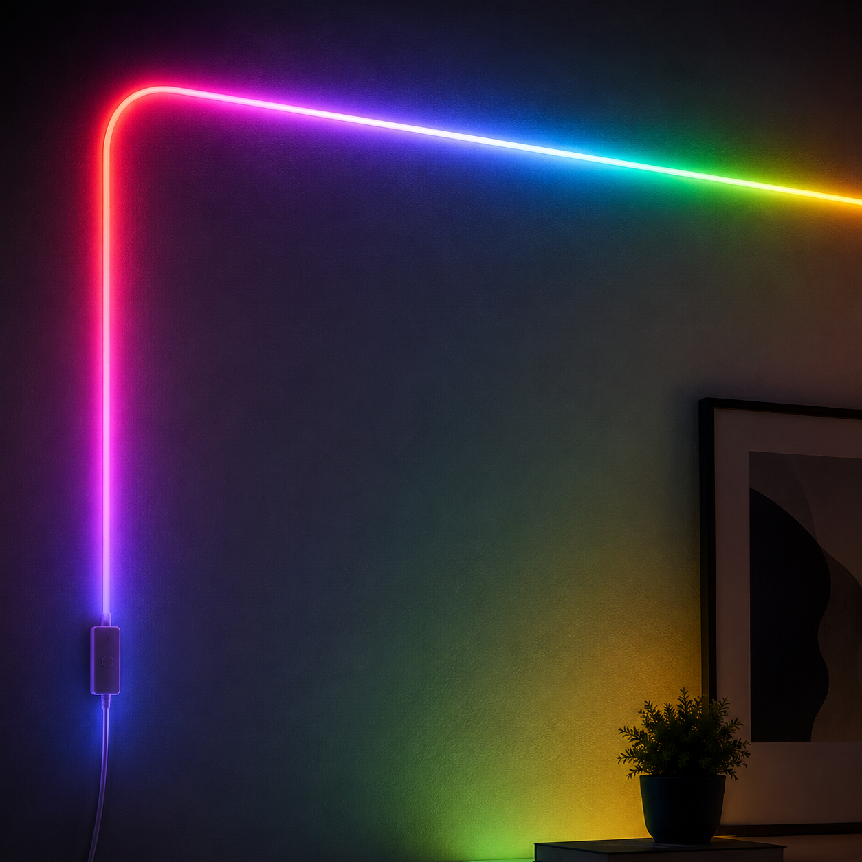 3M RGB LED-lyslist – Gaming & Skrivebord