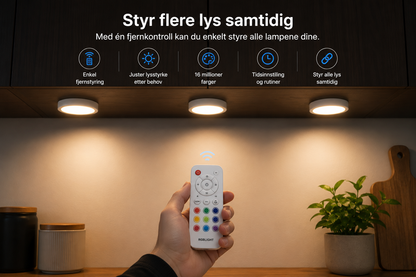 RGB Skaplyspakke 6-pack med fjernkontroll – Trådløs