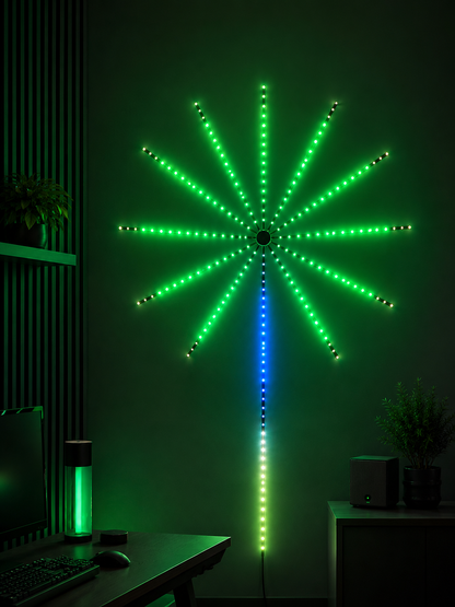 RGB Fyrverkslampe med Bluetooth og Musikksync