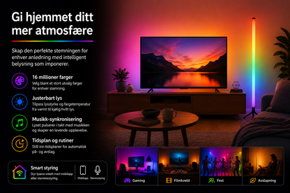 RGB Lysbar – Moderne Gaming-skrivebord