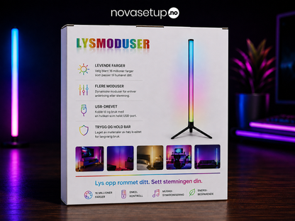 RGB Lysbar – Moderne Gaming-skrivebord