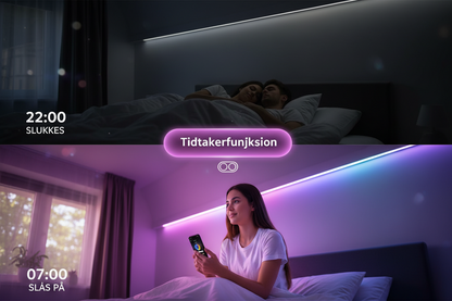 5M RGB LED-lyslist – Bluetooth og Musikksync
